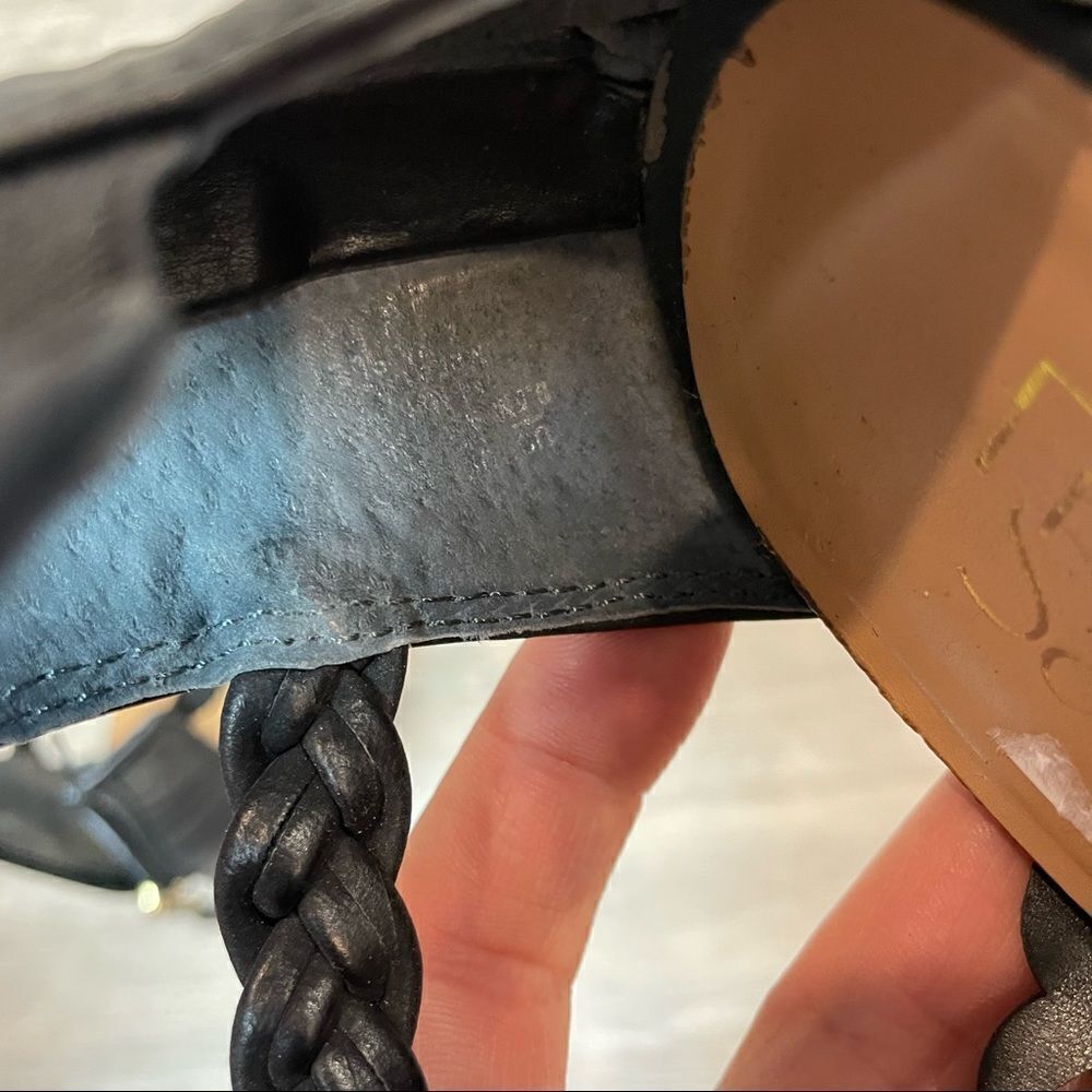 Franco Sarto Black Paisley Sandal - Picture 5 of 9